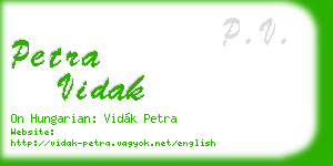 petra vidak business card
